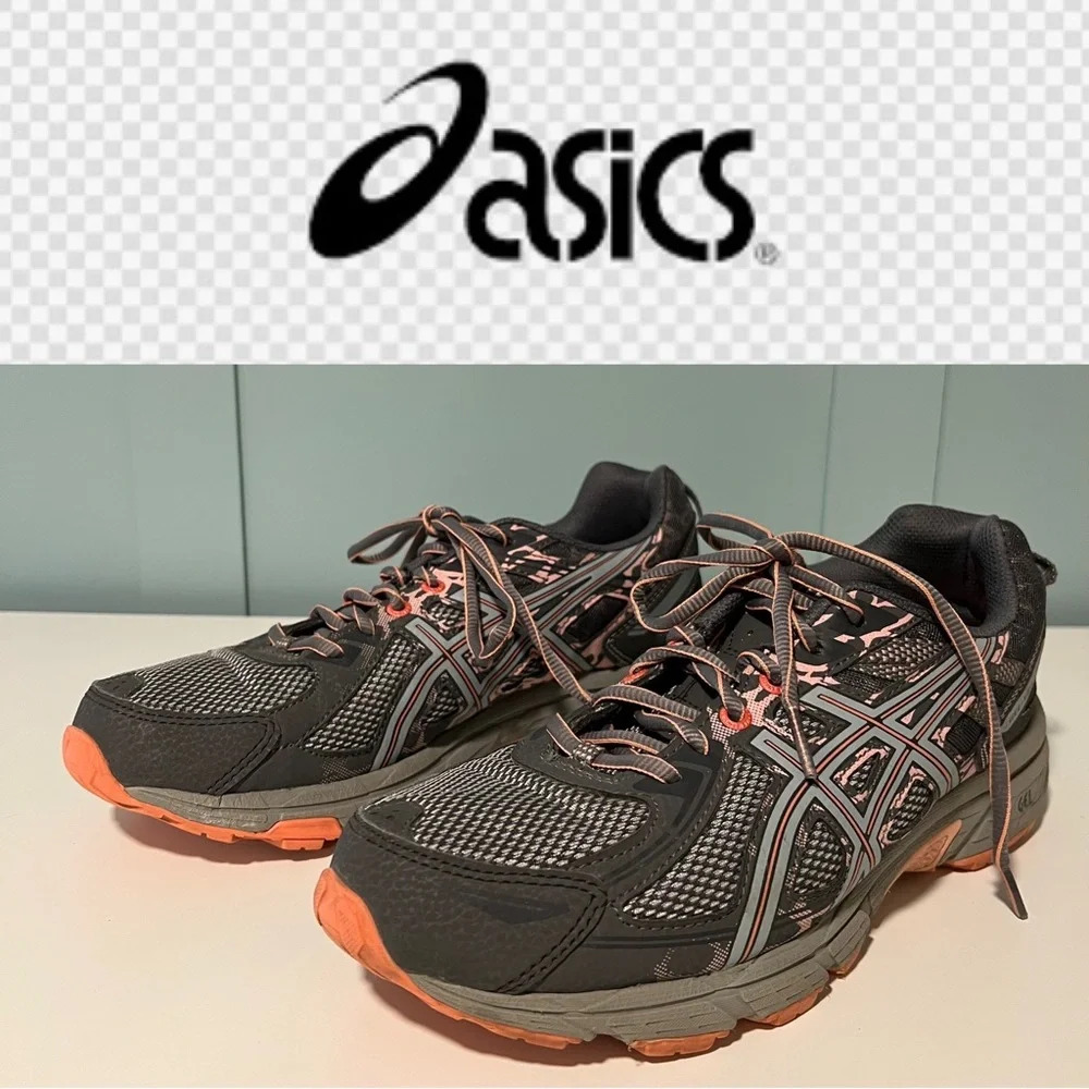 Asics Women's Peach/Gray GEL-Venture 6 T7G6N Running Shoes Athletic. Size‎ 9 1/2